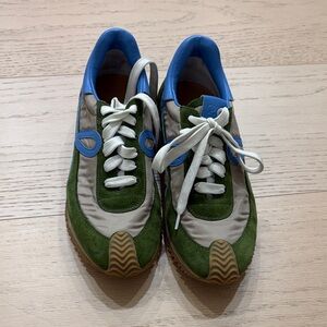 LOEWE Stylish Green and Blue Womens Sneakers Size 38